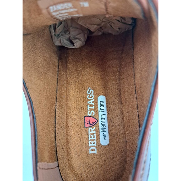 Boys Dear Stags Zander Memory Foam insole Brown Vegan leather  7M - Picture 7 of 8